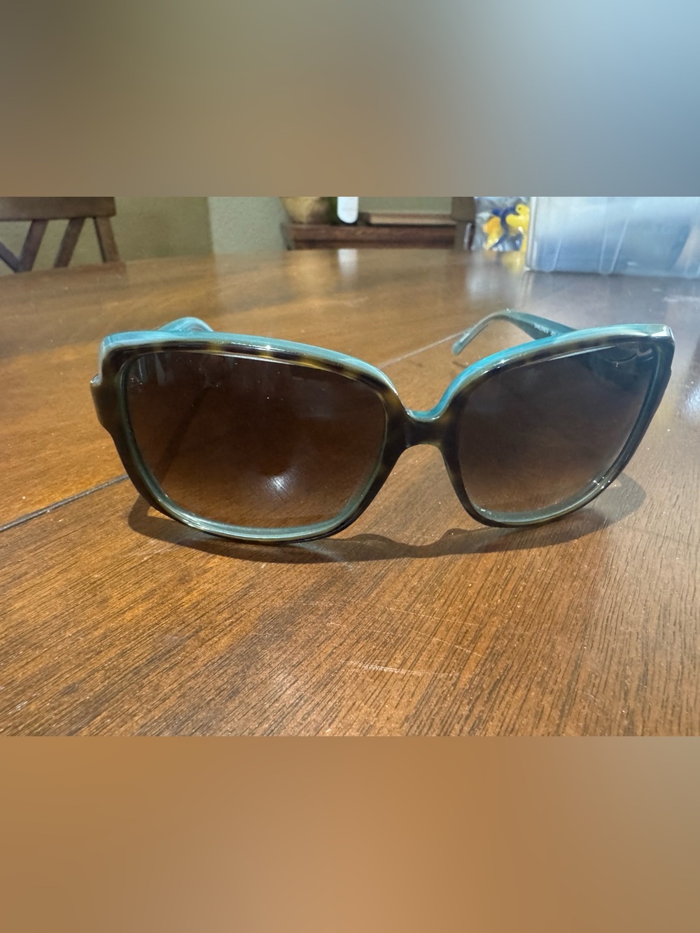 Kate Spade Women’s Oversized Sunglasses - Teal Frame, Brown Lenses